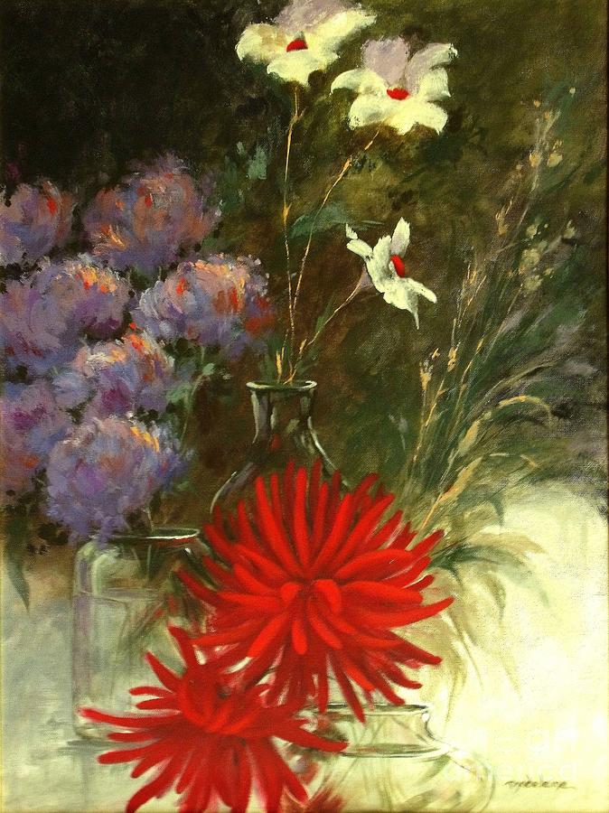 Floral Arrangement Painting - Floral Medley by Madeleine Holzberg