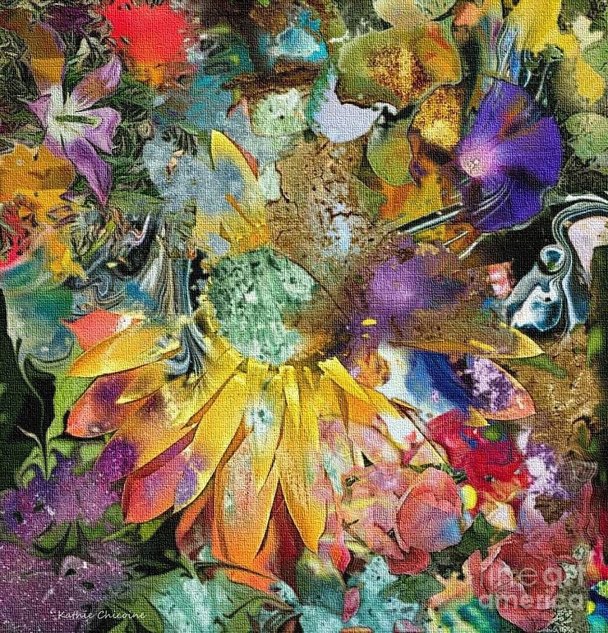 Floral Mix Digital Art by Kathie Chicoine