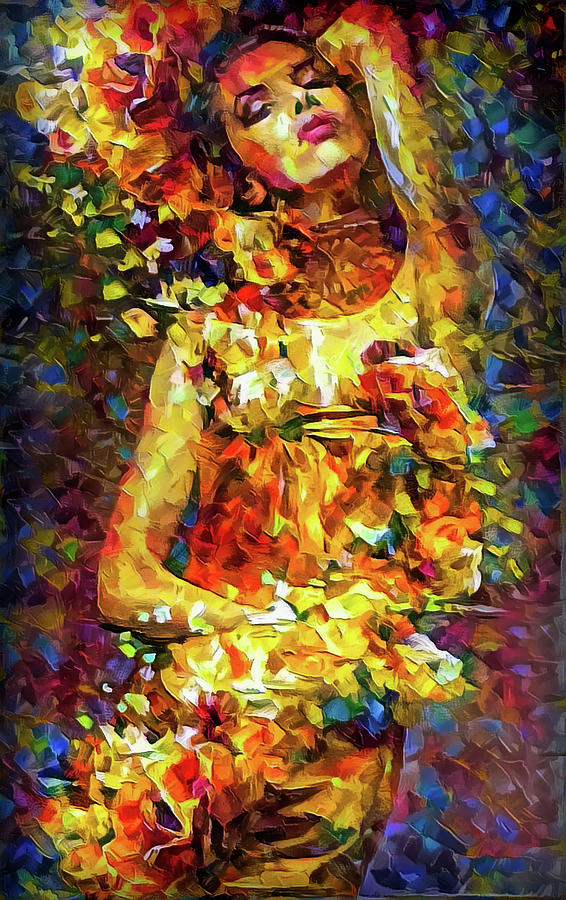 Floral Nymph Mixed Media by Lilia D