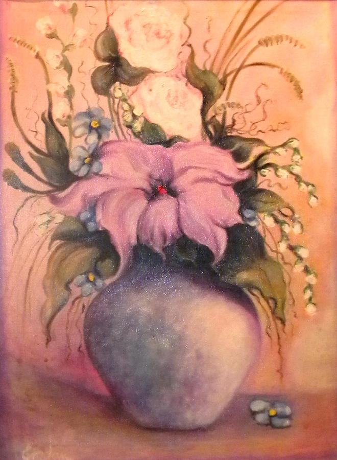 Floral pastels Arrangement Painting by Jordana Sands