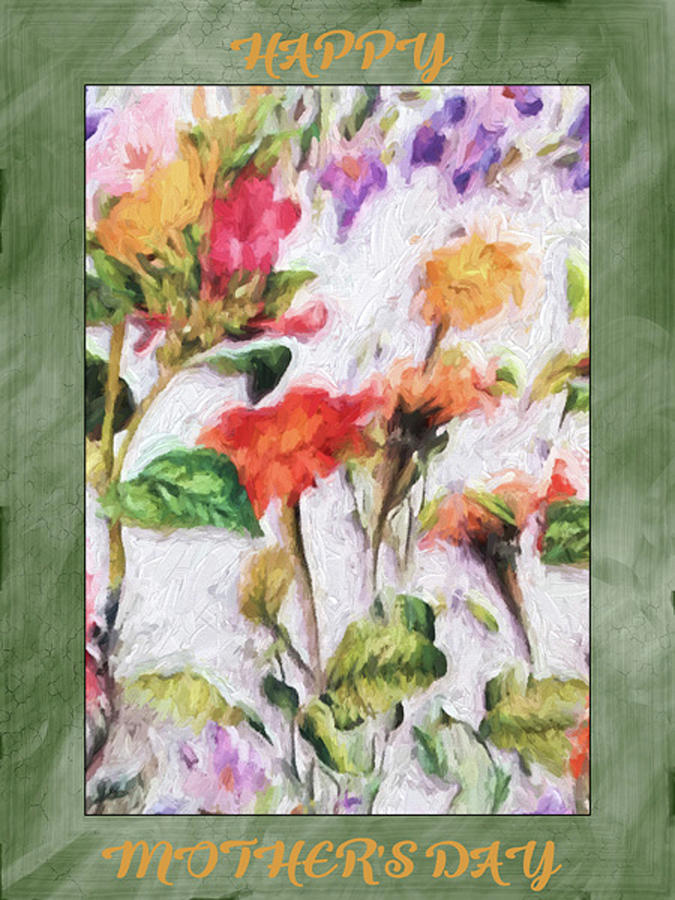 Floral Pattern Design Mothers Day Card Photograph by Sandi OReilly