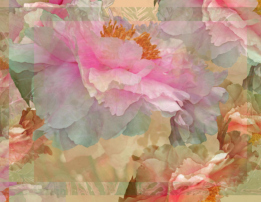 Floral Potpourri with Peonies 10 Digital Art by Lynda Lehmann