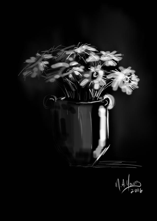 Flower Digital Art - Floral Shadow by M A Young