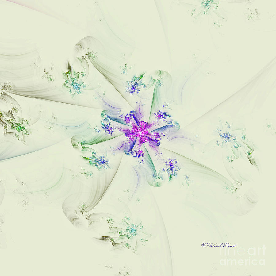 Floral Spiral Digital Art by Deborah Benoit
