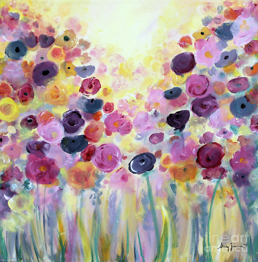 Floral Splendor III Painting by Stacey Zimmerman