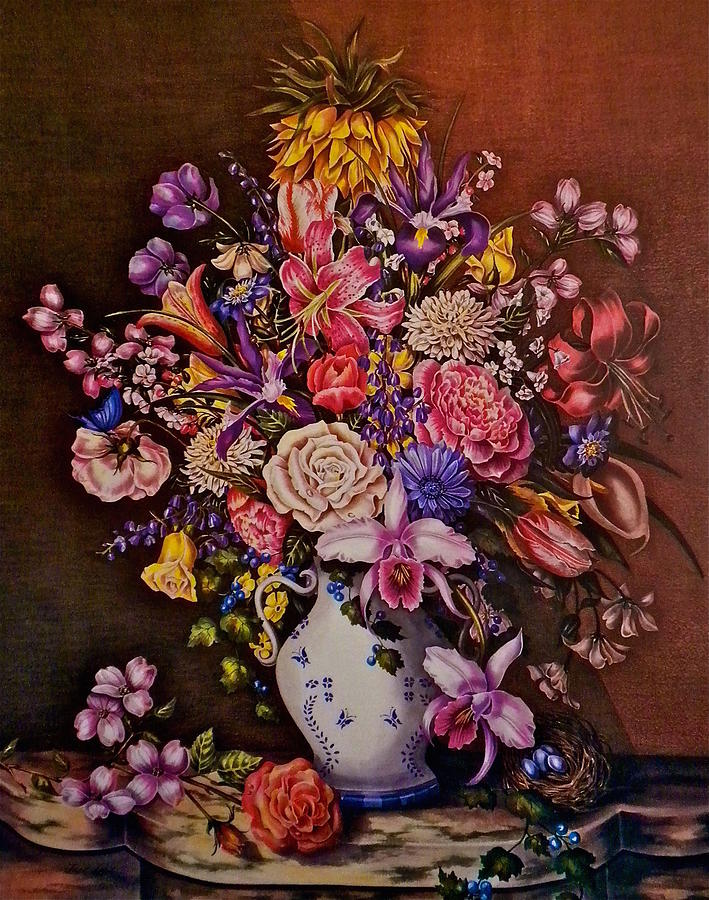 Floral Splendor Painting by Jan Law