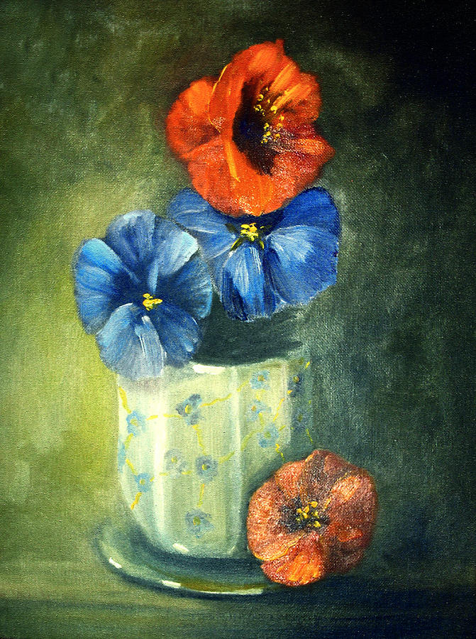Flower Painting - Floral Still Life by Georgiana Romanovna