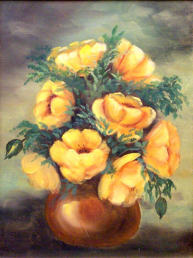 Floral Still Life Painting - Floral Still LIFE by Mary
