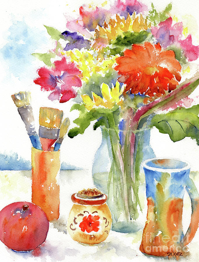 Floral Still Life Painting by Pat Katz