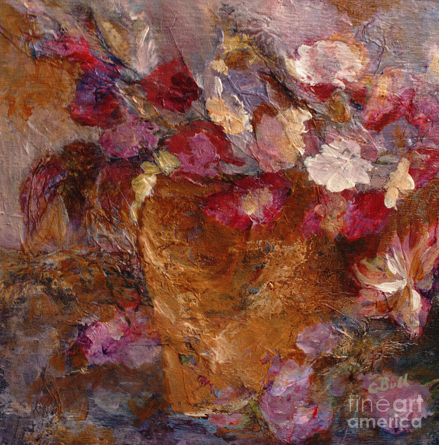 Floral Still Life Pinks Painting by Claire Bull