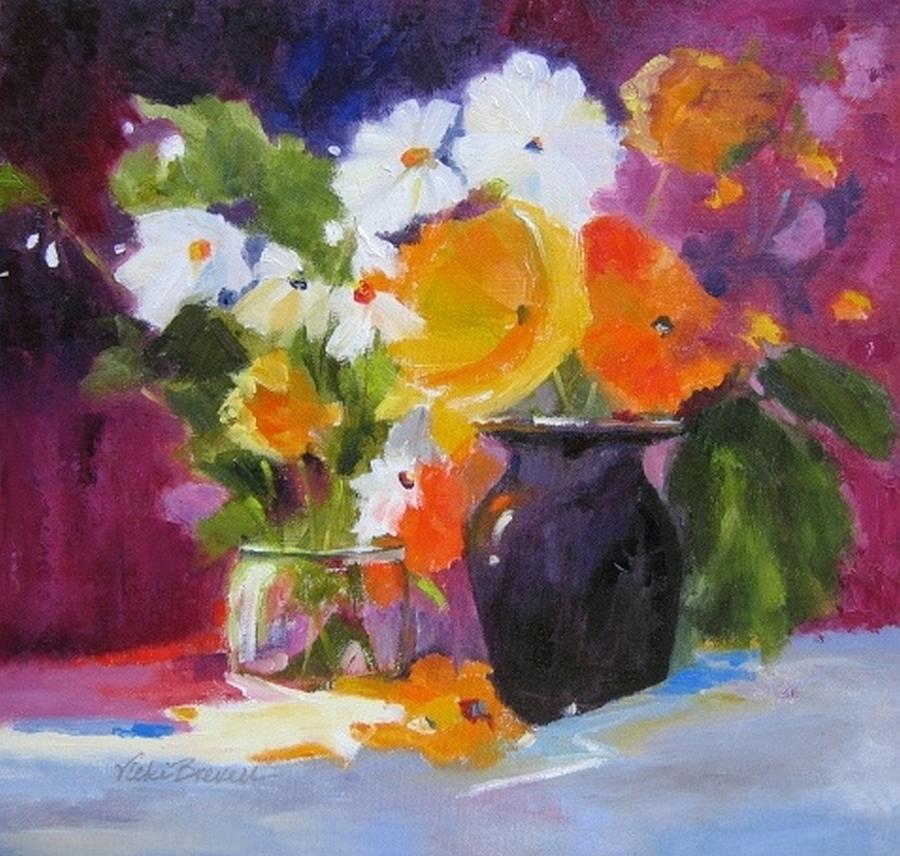 Floral Still Life Painting by Vicki Brevell