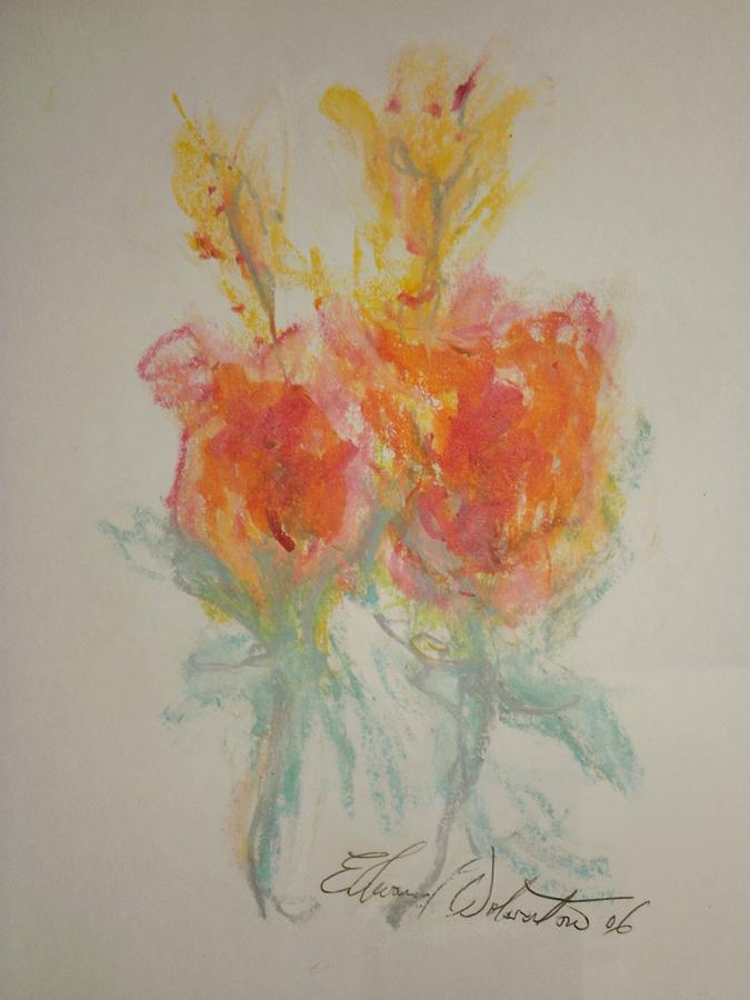 Floral Pastel - Floral Study In Pastels O by Edward Wolverton