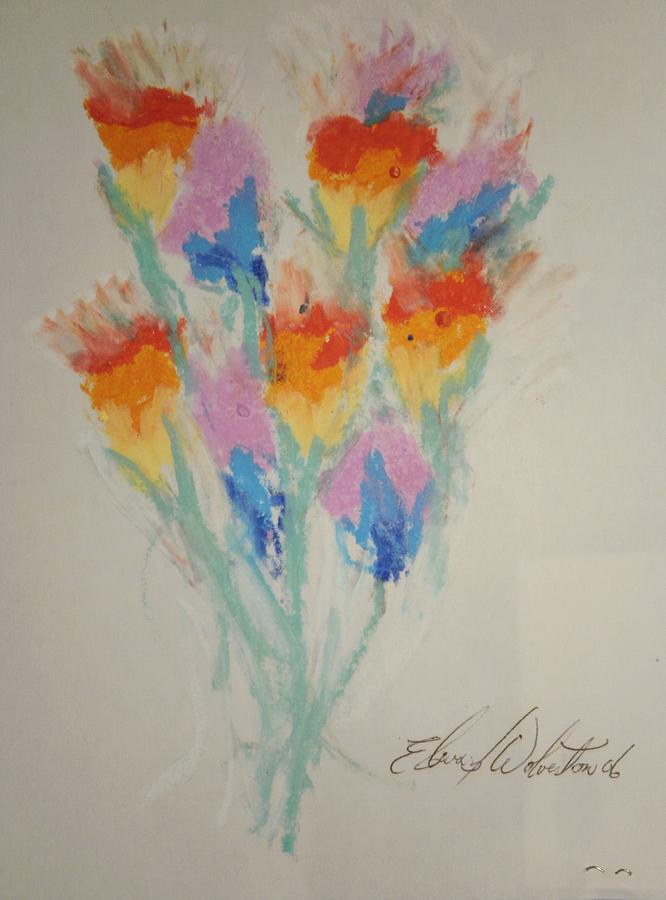 Floral Pastel - Floral Study In Pastels Y by Edward Wolverton