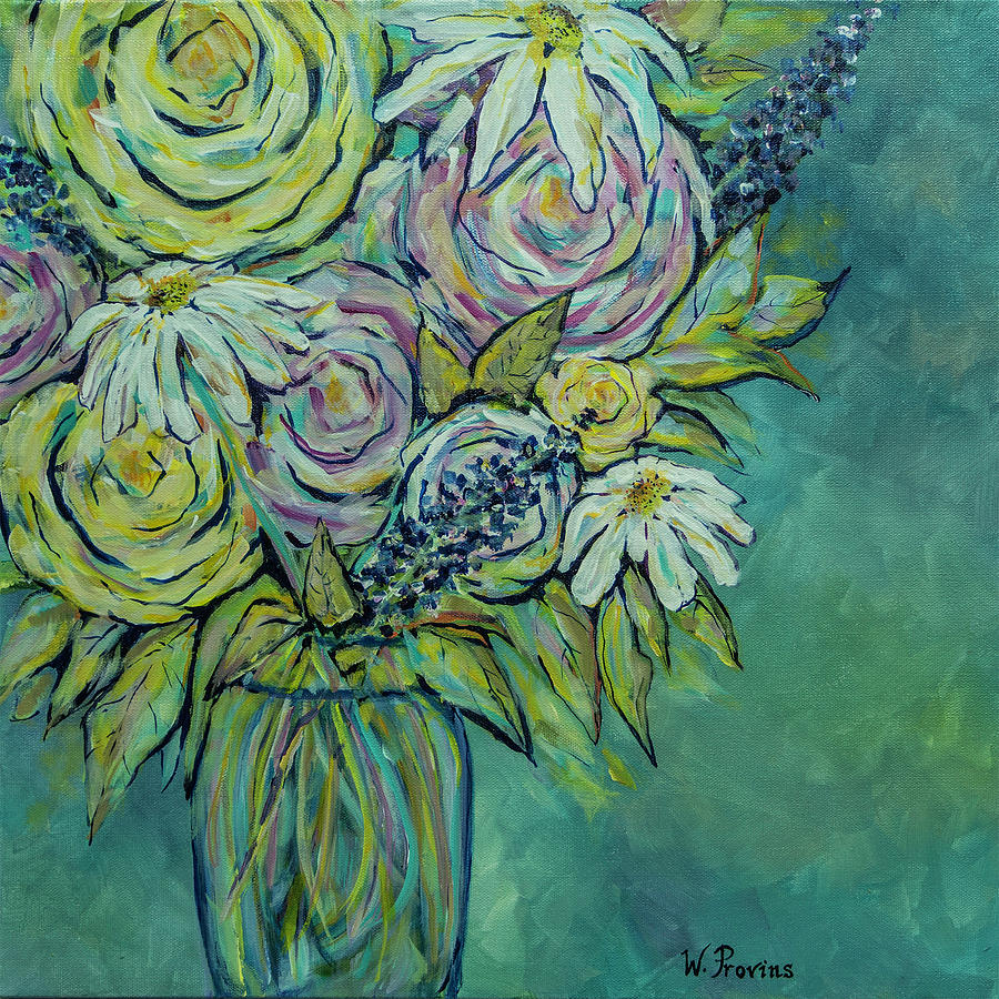Floral Sunshine Mixed Media by Wendy Provins