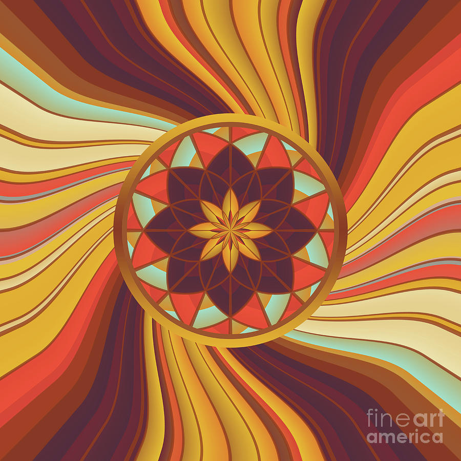 Inspirational Digital Art - Floral vortex by Gaspar Avila