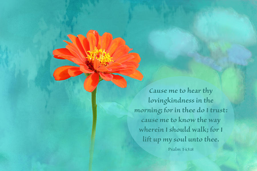 Inspirational Photograph - Floral with a Psalm by Debbie Nobile