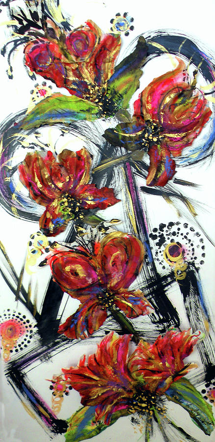 Florals By Design Painting by Mary Silvia