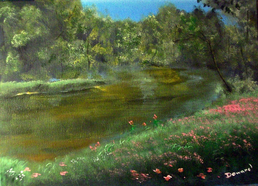 Florals By the Lake Painting by Raymond Doward