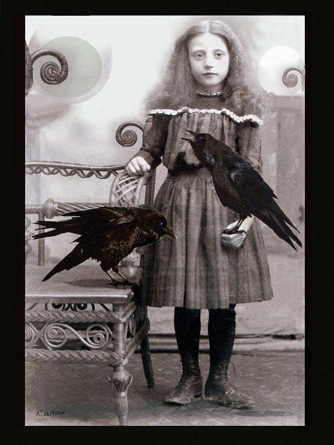 Floras Ravens Digital Art by Kathryn LeMieux