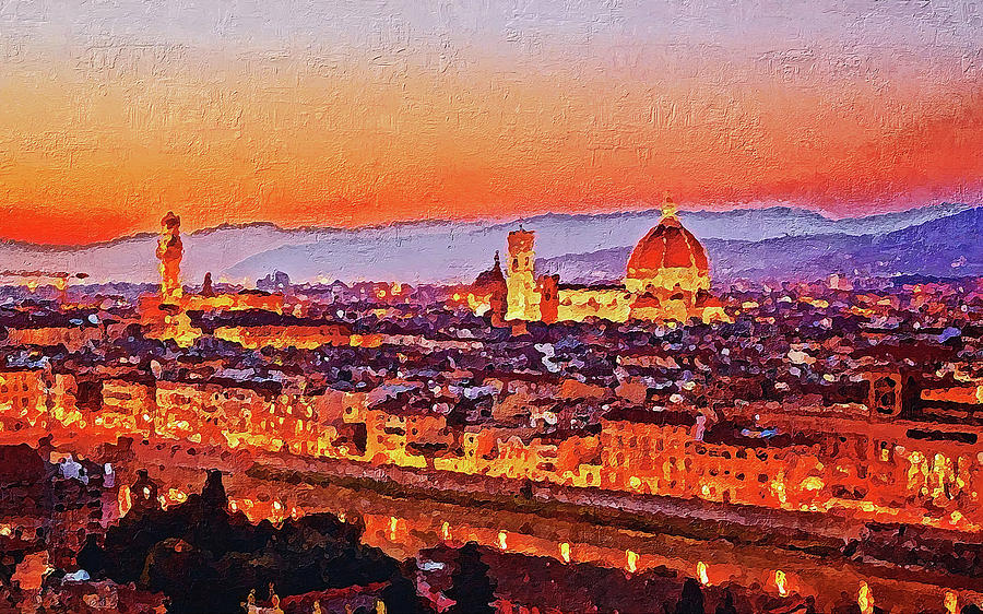 Florence - 01 Painting by AM FineArtPrints