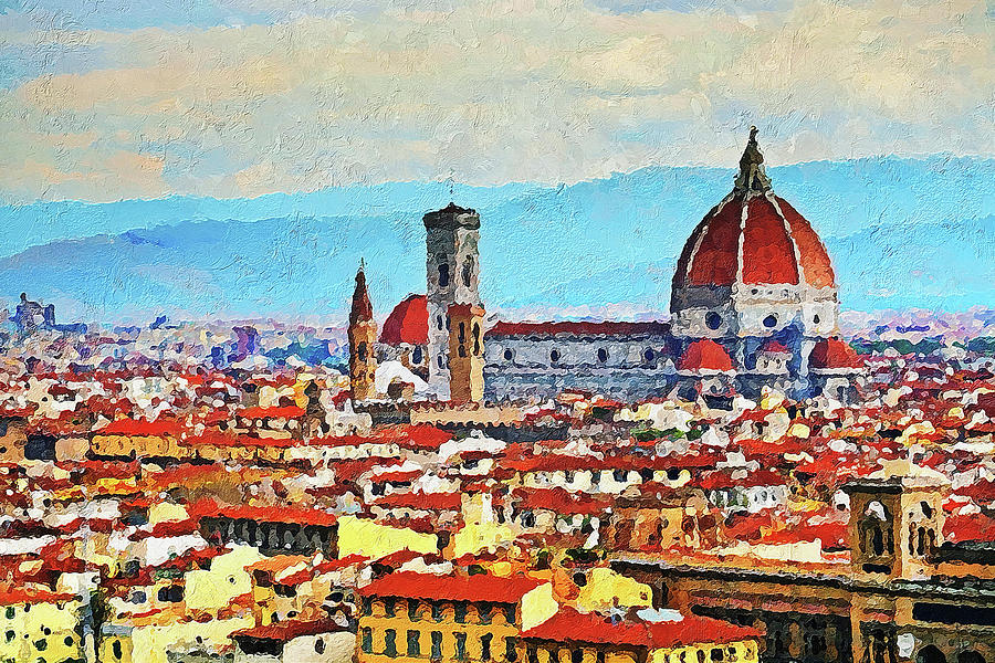 Florence - 03 Painting by AM FineArtPrints