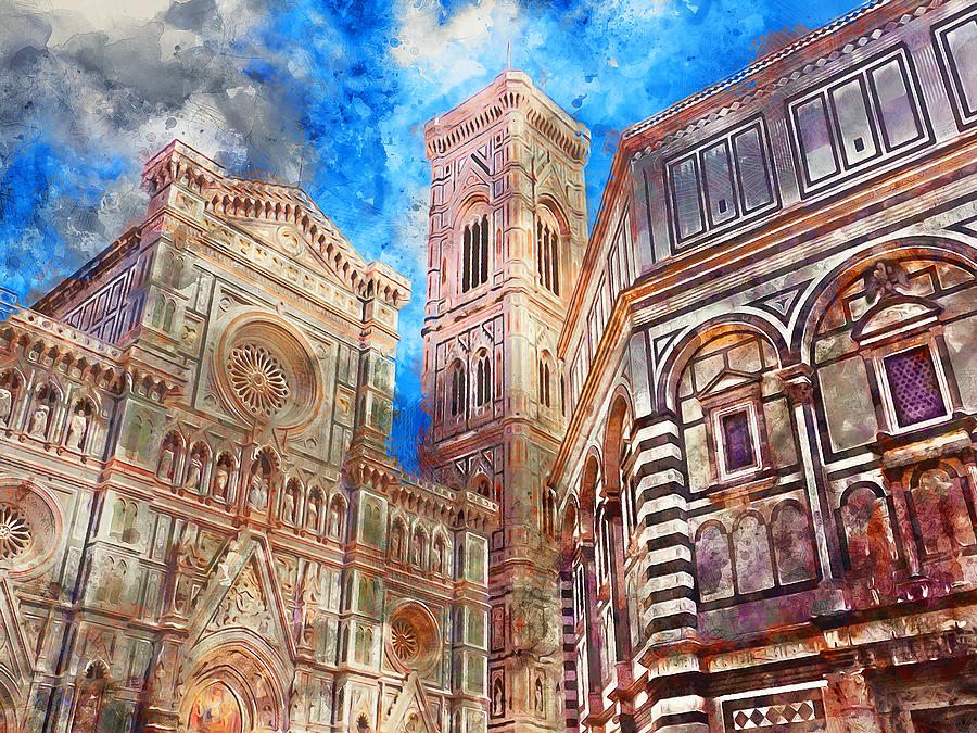 Florence - 04 Painting by AM FineArtPrints