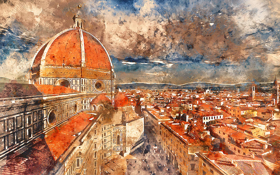 Florence - 06 Painting by AM FineArtPrints - Pixels