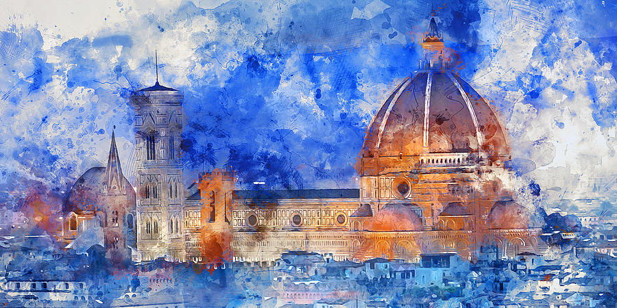 Florence - 09 Painting by AM FineArtPrints
