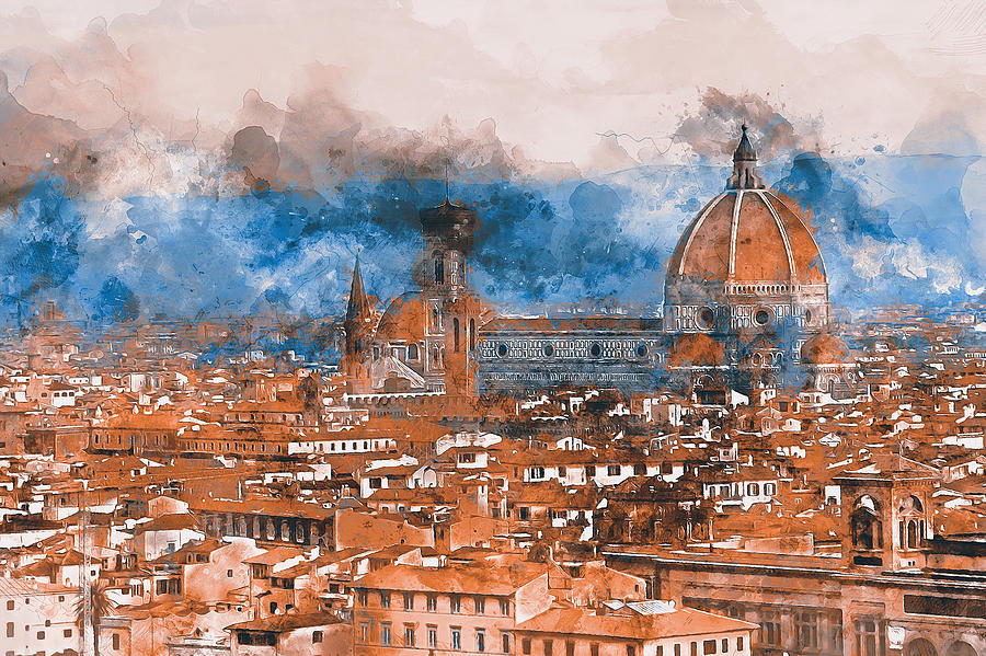 Florence - 10 Painting by AM FineArtPrints