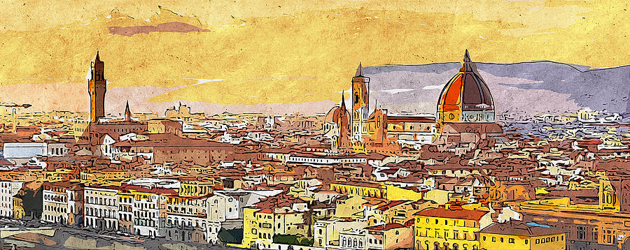 Florence - 17 Painting by AM FineArtPrints