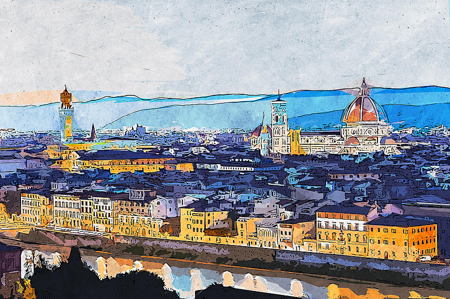 Florence - 18 Painting by AM FineArtPrints