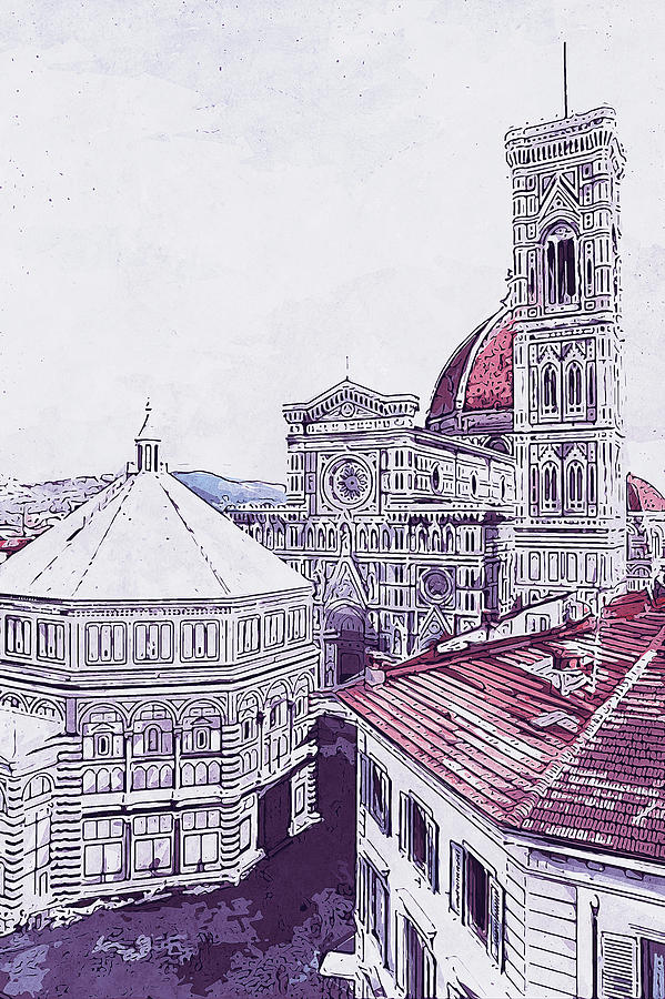 Florence - 19 Painting by AM FineArtPrints