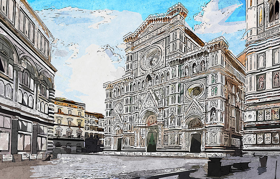 Florence - 20  Painting by AM FineArtPrints