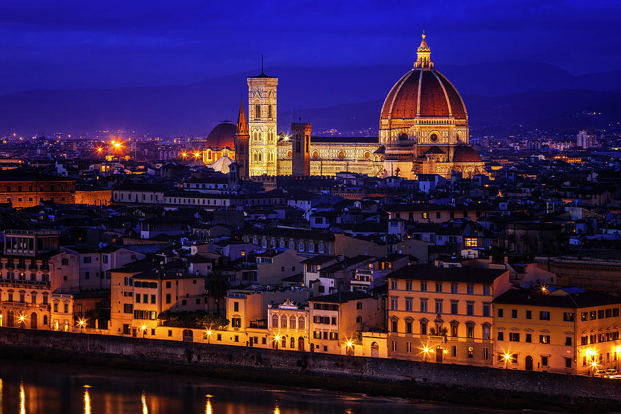 Florence at Twilight Photograph by Andrew Soundarajan