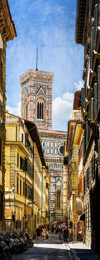 Florence - Campanile - bell tower - Vintage version Photograph by Weston Westmoreland