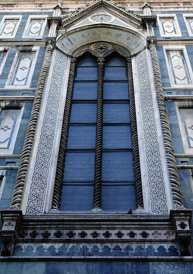 Florence Cathedral Ornate Window In Florence Italy Photograph by Rick Rosenshein