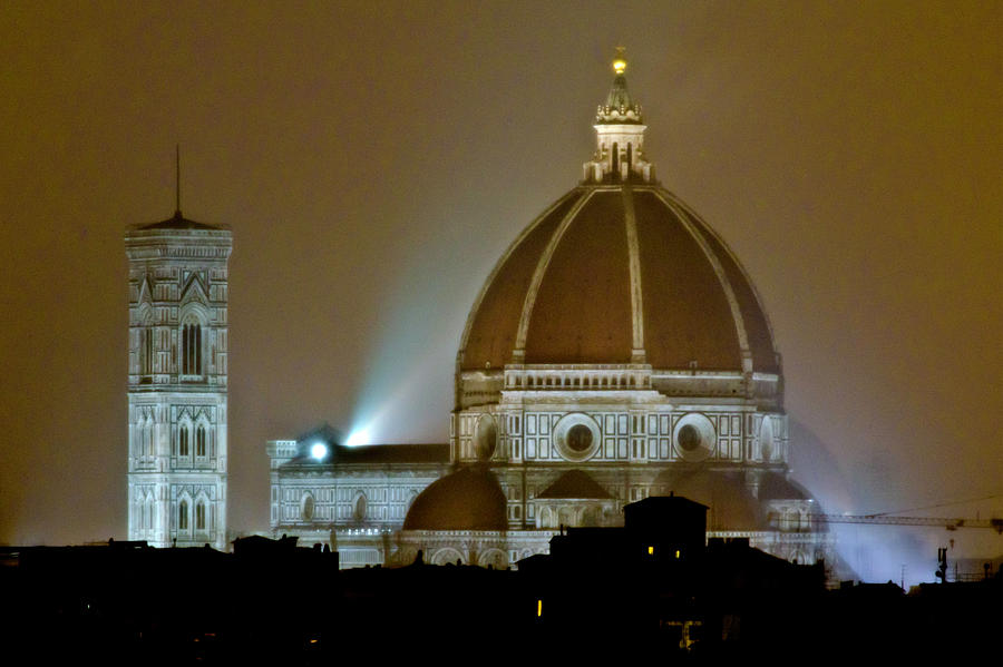 Florence Cathedral by night Photograph by Wolfgang Stocker