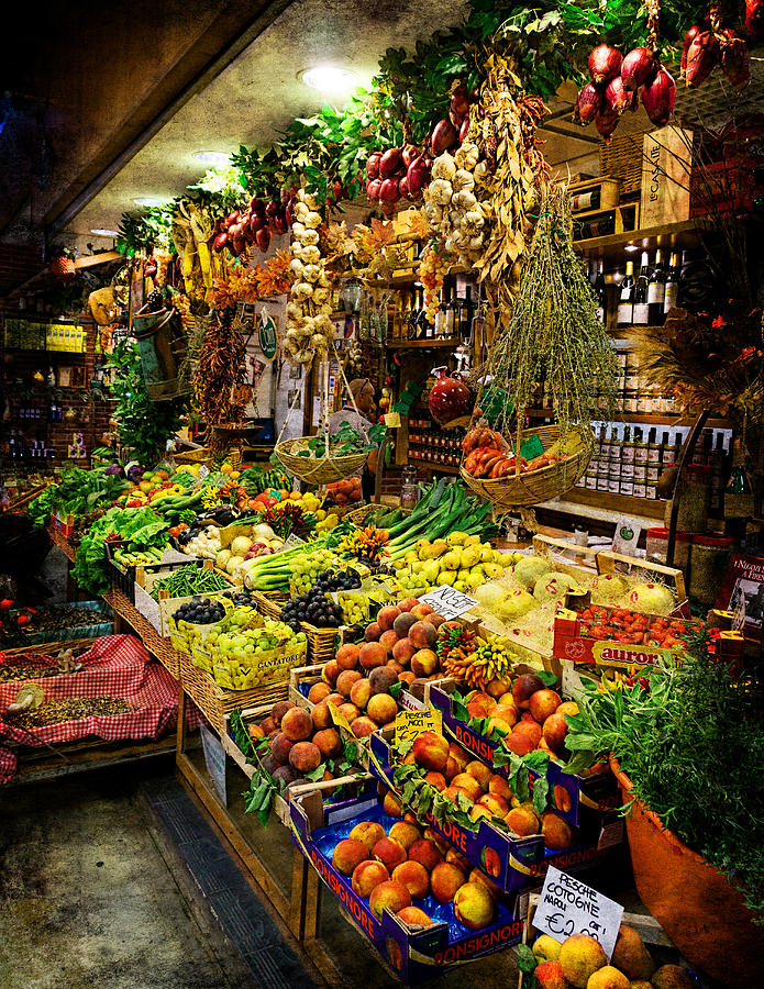 Florence - Central Market fruit shop - Mercato Centrale Photograph by Weston Westmoreland