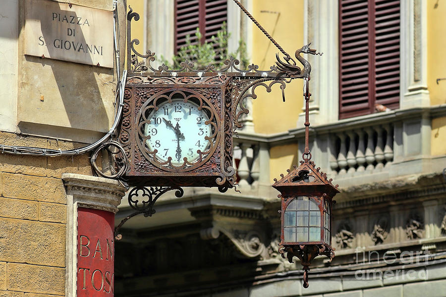 Florence Clock  9464 Photograph by Jack Schultz