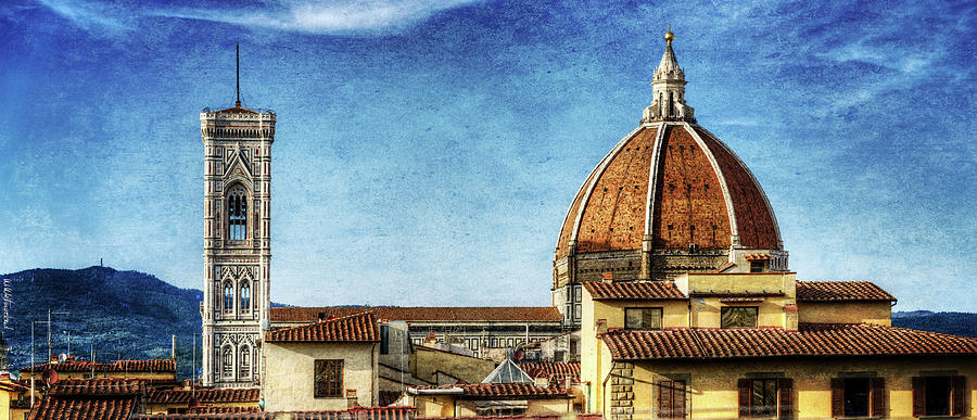 Florence - Duomo and rooftops - vintage version Photograph by Weston Westmoreland