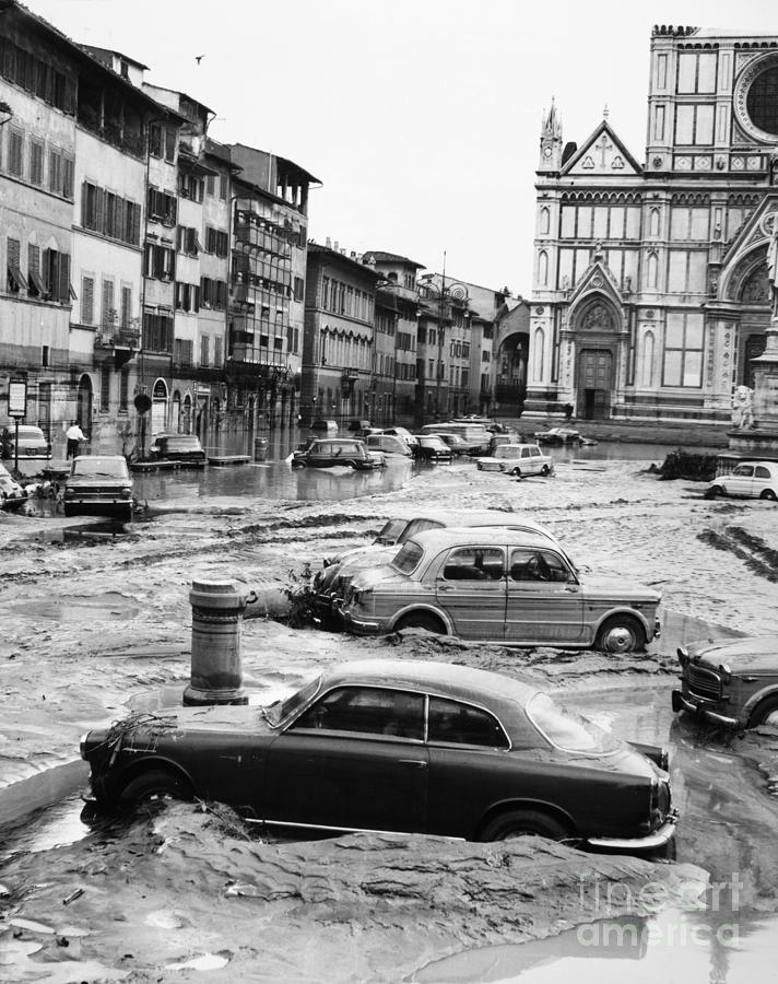 Architecture Photograph - Florence: Flood, 1966 by Granger