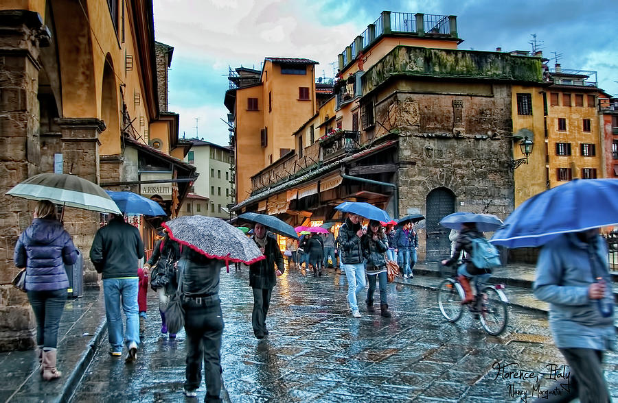 Florence In The Rain Photograph by Nancy