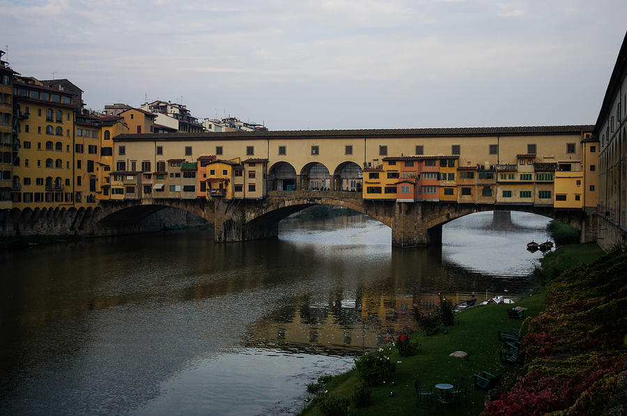 Florence Italy - An Autumn Day at Ponte Vecchio Photograph by Georgia Mizuleva