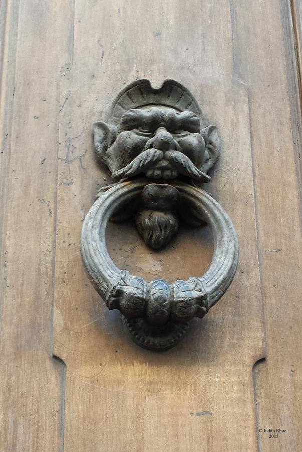 Florence, Italy, Doorknocker Photograph by Judith Rhue