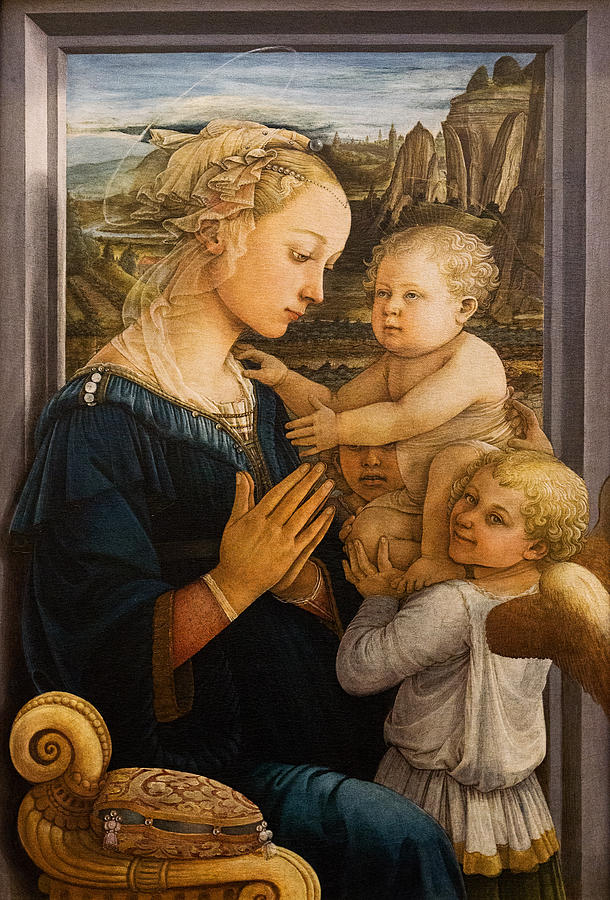 Florence - Madonna and Child with angels- Filippo Lippi Photograph by Weston Westmoreland