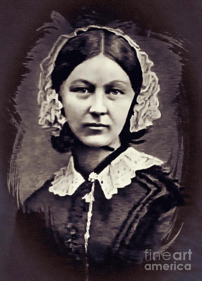 Vintage Digital Art - Florence Nightingale 1860 by Ian Gledhill
