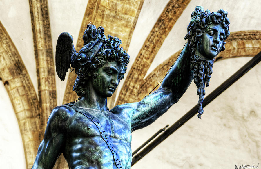 Florence - Perseus in the Loggia - detail Photograph by Weston Westmoreland