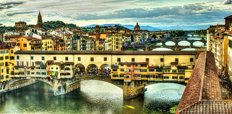 Florence - Ponte Vecchio from Uffizi Photograph by Weston Westmoreland