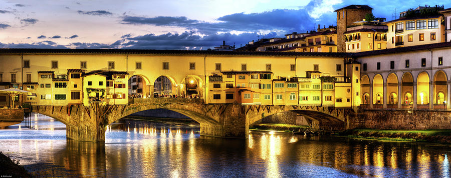 Florence - Ponte Vecchio sunset from the oltrarno Photograph by Weston Westmoreland