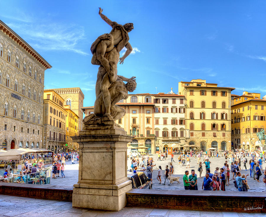 Florence - Sabine against Piazza della Signoria Photograph by Weston Westmoreland